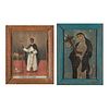 Spanish Colonial, Group of Two Retablo Paintings, 19th Century
