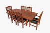 Volker de la Harpe, Carved Dining Table and Six Chairs, ca. 1985