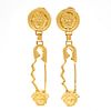 Pair of Gianni Versace Goldtone Ear Clips