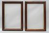 Pair of American Walnut Frames With Gilt Liners