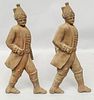 Pair of Cast Iron Hessian Soldier Figural Andirons