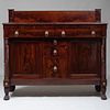 Classical Carved Mahogany Sideboard, Purportedly Signed Caleb C. Burroughs, January 24, 1820