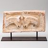 American Glazed Terracotta Architectural Panel with Horse Heads
