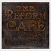 American Painted Metal 'The Reform CafÃ©' Trade Sign 