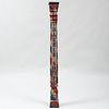 American Block-and-Turned Painted Wood Barber's Pole