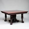 Late Victorian Carved Mahogany Extension Dining Table, in the Classical Taste