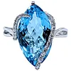 EFFY Swiss Blue Topaz & Diamond Cocktail Ring