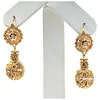 Beautifully Detailed 21K Gold Dangle Earrings