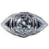 Splendid Art Deco Diamond & Sapphire Ring