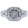 Stunning Diamond & 14K White Gold "Illusion" Ring