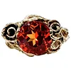 Shimmering 5ct Orange Sapphire Floral Ring