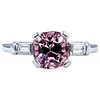 Bright Pink Tourmaline & Diamond Dress Ring
