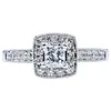 Vintage Princess Cut Diamond Halo Ring
