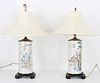 (2) Republic Period Chinese Porcelain Lamps