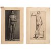 ADRIÁN UNZUETA  (MÉXICO, 1865- ¿?) DESNUDOS MASCULINOS Lápiz sobre papel Detalles de conservación Dibujo 1: 48 x 23 cm D... | ADRIÁN UNZUETA  (MÉXICO,