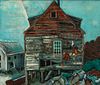 Ernest Fiene - "Lobster House, Monhegan Island" c. 1950