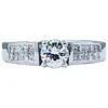 Stunning Round & Princess Cut Diamond Engagement Ring