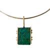 Graziella Laffi Sterling Silver Malachite Peruvian Modernist Pendant Necklace