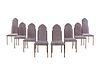 Alain Delon
Mid 20th Century
Set of Eight Dining Chairs