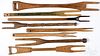 Eight Scandinavian wood wash sticks, 19th c.