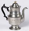 Middletown, Connecticut pewter teapot, 19th c.