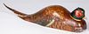 Carved and painted pheasant, signed Schifferl