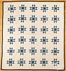 Blue and white pieced quilt, early 20th c.