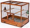 Mahogany and wire birdcage, early 20th c.