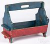 Painted pine tool carrier, ca. 1900