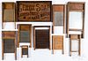 Nine small washboards, 19th and 20th c.