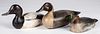 Three carved and painted duck decoys, 20th c.