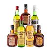 Whisky. a) Long John. b) William Lawson's. c) Grand Old Parr. d) Highland Mist. Total de piezas: 7.