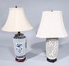 Two Chinese Porcelain Lamps 