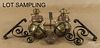 Group of Victorian brass oil lamps, late 19th c.