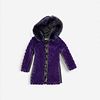 Quilted Mink Purple Fur Leather Coat, Michael Kors 