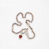 Tiffany & Co Sterling Onyx Carnelian Heart Necklace