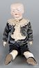 Kley & Hahn German bisque boy character doll, inscribed Germany K & H 525 4, with painted eyes