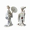 Pair of Vintage Chinese Porcelain Figurine Geishas