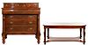 Empire Style Mahogany Dresser and Coffee Table