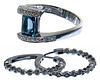 14k White Gold, Spinel and Diamond Jewelry Assortment