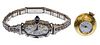 18k White Gold, Platinum and Sapphire Wrist Watch