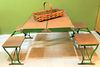 Vintage Folding Table & Chairs Briefcase 