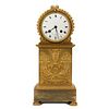 Leroy & Fils French Empire Gilt Mantle Clock