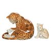 Russian Lomonosov Porcelain Group of Leopards