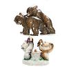 Russian Lomonosov and Rosenthal Porcelain Group of Bears