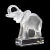 Lalique Clear and Frosted Glass Elephant