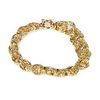 14k gold hollow link bracelet, Italy
