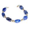 Zoe B. lapis lazuli, aquamarine and 14k gold bracelet