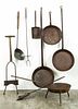 Group of iron cookware and skillets, 19th c.
