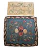 (2) FLORAL HOOKED RUGS